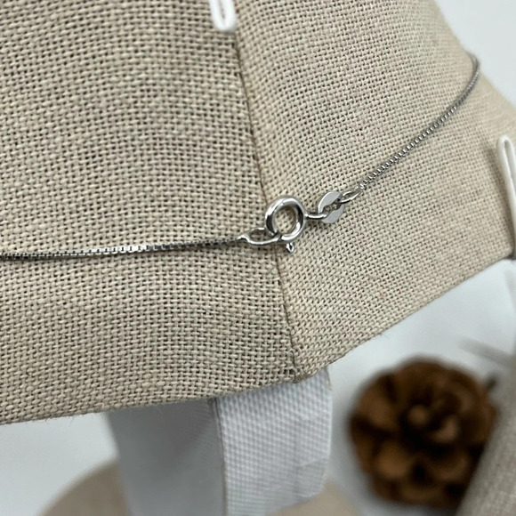 Vintage Technibond Platinum Over Sterling Silver Pendant Necklace - 18" - Picture 10 of 16